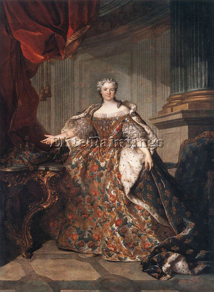 FRENCH TOCQUE LOUIS MARIE LECZINSKA QUEEN OF FRANCE ARTIST PAINTING REPRODUCTION