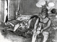 DEGAS TAKING A REST ARTIST PAINTING REPRODUCTION HANDMADE CANVAS REPRO WALL DECO