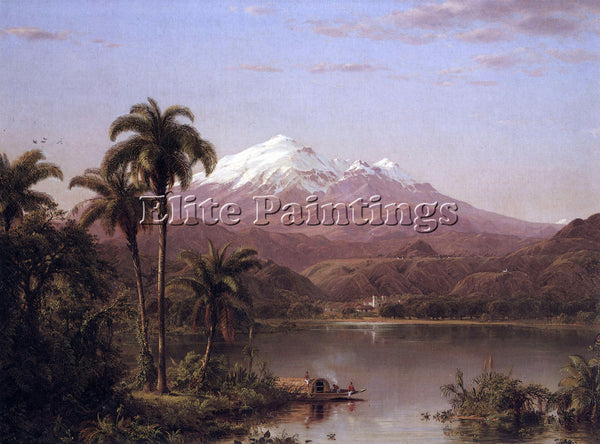 HUDSON RIVER TAMACA PALMS BY FREDERICK EDWIN CHURCH ARTIST PAINTING REPRODUCTION