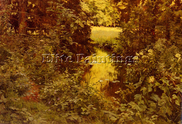 HENRI ADRIENE TANOUX TANZI LEON LOUIS ANTOINE CLAIRIERE DANS UNE FORET PAINTING