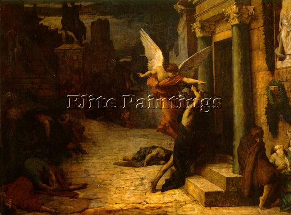 JULES-ELIE DELAUNEY THE PLAGUE OF ROME ARTIST PAINTING REPRODUCTION HANDMADE OIL