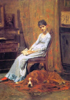 THOMAS EAKINS THE ARTISTS WIFE AND HIS SETTER DOG ARTIST PAINTING REPRODUCTION