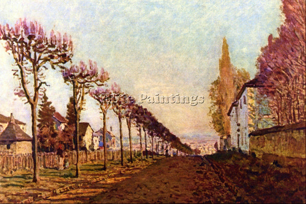 ALFRED SISLEY THE AVENUE ARTIST PAINTING REPRODUCTION HANDMADE CANVAS REPRO WALL
