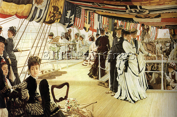 JAMES JACQUES-JOSEPH TISSOT THE BALL ON SHIPBOARD ARTIST PAINTING REPRODUCTION