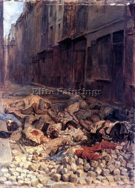 JEAN-LOUIS ERNEST MEISSONIER THE BARRICADE 12X9IN ARTIST PAINTING REPRODUCTION