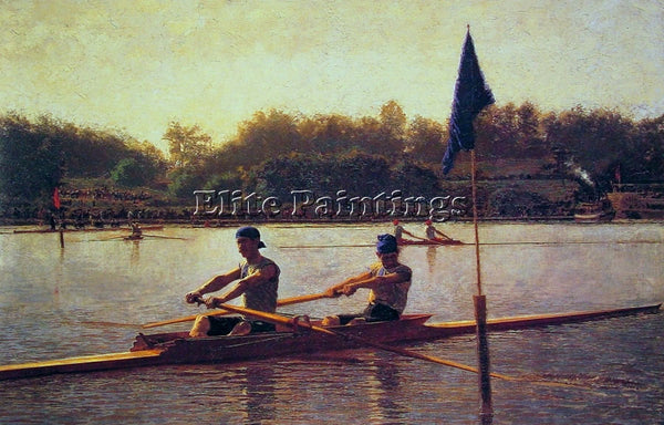 THOMAS EAKINS THE BIGLIN BROTHERS TURNING THE STAKE ARTIST PAINTING REPRODUCTION