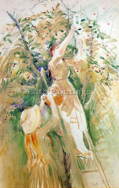 MORISOT THE CHERRY TREE STUDY ARTIST PAINTING REPRODUCTION HANDMADE CANVAS REPRO