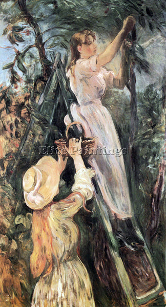 MORISOT THE CHERRY TREE ARTIST PAINTING REPRODUCTION HANDMADE CANVAS REPRO WALL