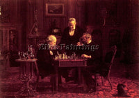 THOMAS EAKINS THE CHESS PLAYERS ARTIST PAINTING REPRODUCTION HANDMADE OIL CANVAS
