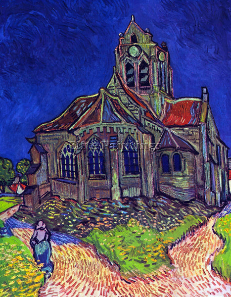 VAN GOGH THE CHURCH OF AUVERS ARTIST PAINTING REPRODUCTION HANDMADE CANVAS REPRO