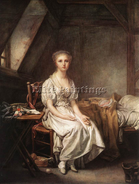 JEAN BAPTISTE GREUZE THE COMPLAIN OF THE WATCH ARTIST PAINTING REPRODUCTION OIL