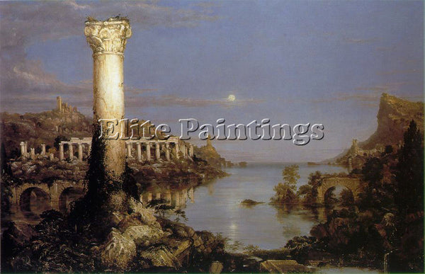 THOMAS COLE THE COURSE OF EMPIRE DESOLATION ATC ARTIST PAINTING REPRODUCTION OIL