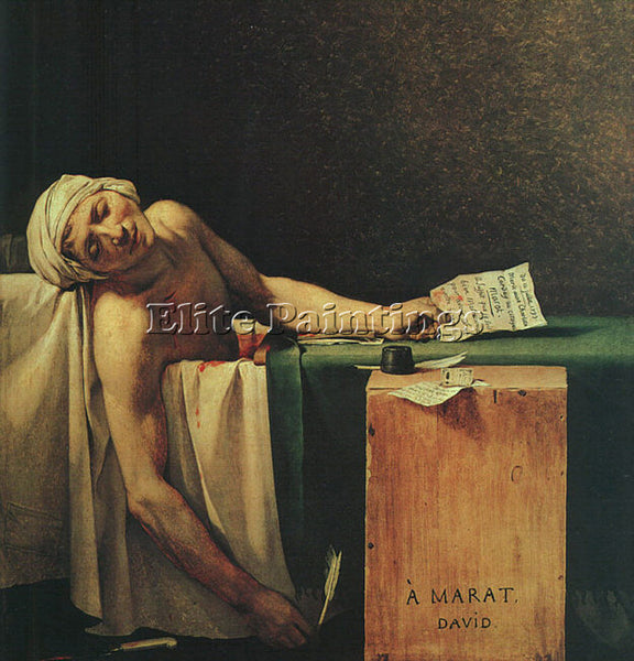 JACQUES-LOUIS DAVID THE DEATH OF MARAT CGF ARTIST PAINTING REPRODUCTION HANDMADE