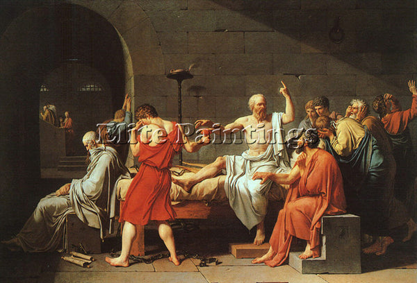 JACQUES-LOUIS DAVID THE DEATH OF SOCRATES CGF ARTIST PAINTING REPRODUCTION OIL
