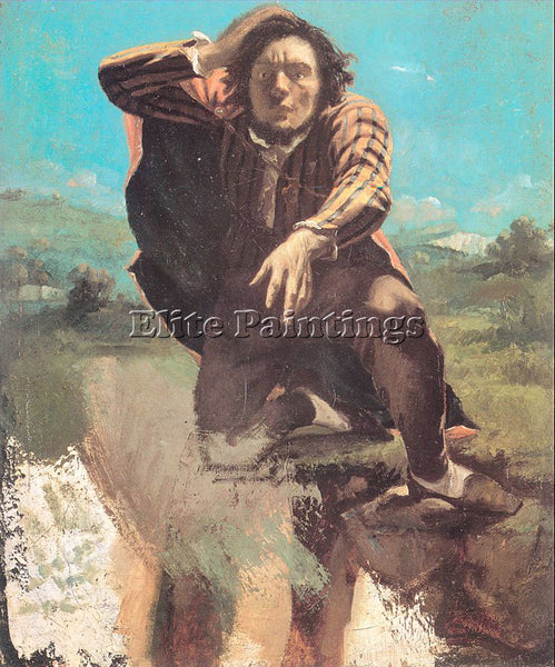 GUSTAVE COURBET THE DESPERATE MAN THE MAN MADE BY FEAR ARTIST PAINTING HANDMADE