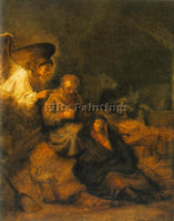 REMBRANDT THE DREAM OF ST JOSEPH ARTIST PAINTING REPRODUCTION HANDMADE OIL REPRO