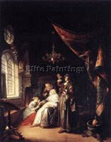 GERRIT DOU THE DROPSICAL WOMAN ARTIST PAINTING REPRODUCTION HANDMADE OIL CANVAS