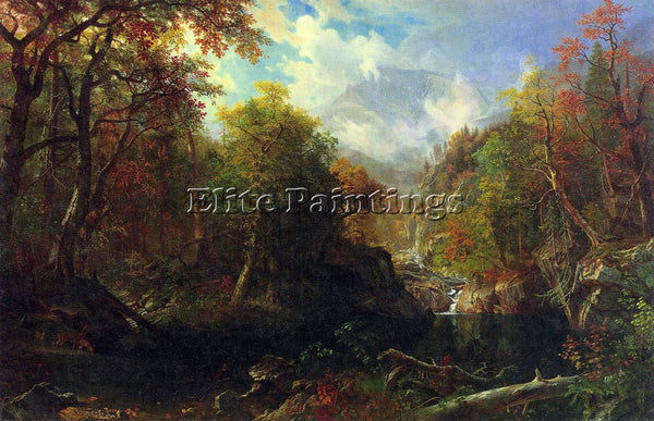 BIERSTADT THE EMERALD POND ARTIST PAINTING REPRODUCTION HANDMADE OIL CANVAS DECO