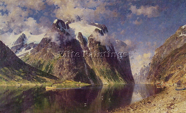 ADELSTEEN NORMANN THE FJORD ARTIST PAINTING REPRODUCTION HANDMADE OIL CANVAS ART