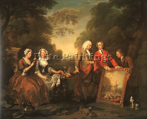 WILLIAM HOGARTH THE FOUNTAINE FAMILY ARTIST PAINTING REPRODUCTION HANDMADE OIL
