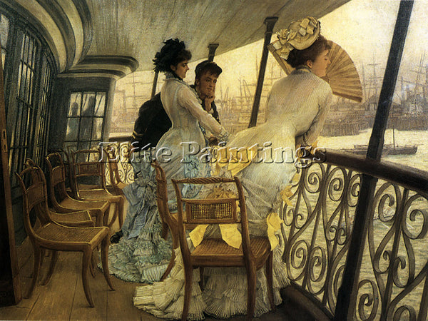 JAMES JACQUES-JOSEPH TISSOT THE GALLERY OF H M S CALCUTTA ARTIST PAINTING CANVAS