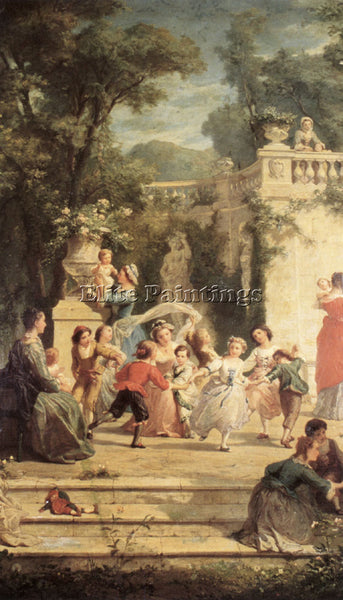 ADOLPHE JOURDAN THE GAMES OF SUMMER ARTIST PAINTING REPRODUCTION HANDMADE OIL