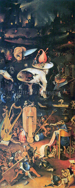 BOSCH THE GARDEN OF DELIGHTS HELL ARTIST PAINTING REPRODUCTION HANDMADE OIL DECO