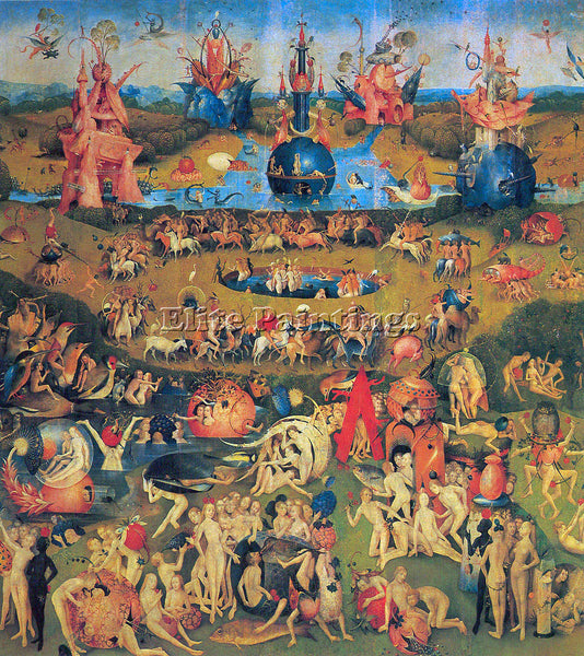 BOSCH THE GARDEN OF DELIGHTS ARTIST PAINTING REPRODUCTION HANDMADE CANVAS REPRO