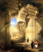 DAVID ROBERTS THE GATEWAY OF THE GREAT TEMPLE AT BAALBEC ARTIST PAINTING CANVAS