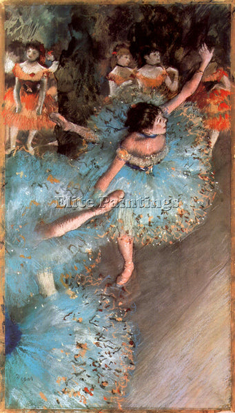 DEGAS THE GREENS DANCERS ARTIST PAINTING REPRODUCTION HANDMADE CANVAS REPRO WALL