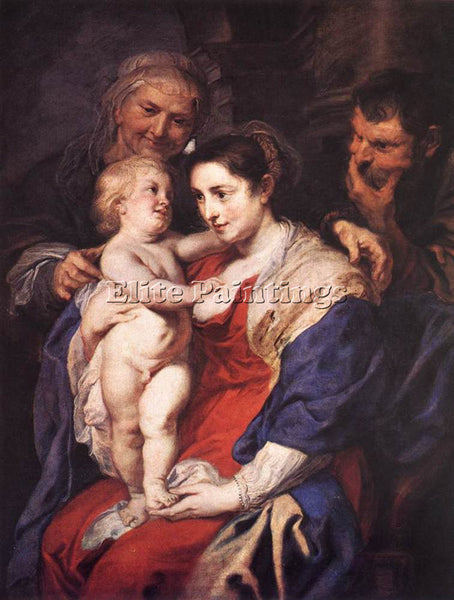 PETER RUBENS THE HOLY FAMILY WITH ST ANNE ARTIST PAINTING REPRODUCTION HANDMADE