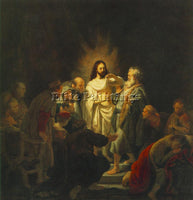 REMBRANDT THE INCREDULITY OF ST THOMAS ARTIST PAINTING REPRODUCTION HANDMADE OIL
