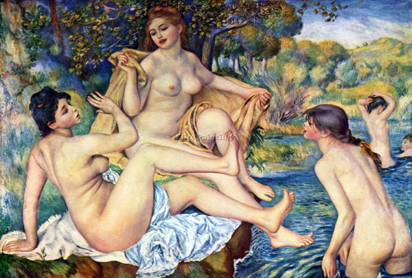 RENOIR THE LARGE BATHERS ARTIST PAINTING REPRODUCTION HANDMADE CANVAS REPRO WALL