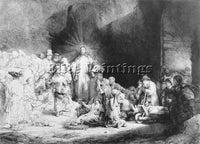 REMBRANDT THE LITTLE CHILDREN BEING BROUGHT TO JESUS ARTIST PAINTING HANDMADE