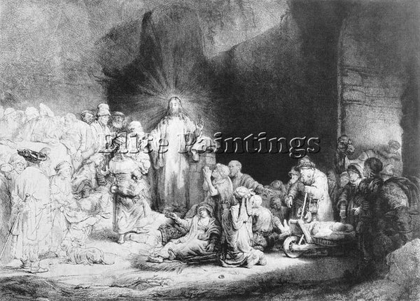 REMBRANDT THE LITTLE CHILDREN BEING BROUGHT TO JESUS ARTIST PAINTING HANDMADE