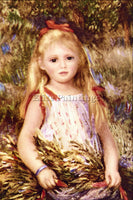 RENOIR THE LITTLE GLEANER ARTIST PAINTING REPRODUCTION HANDMADE OIL CANVAS REPRO