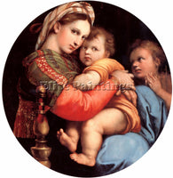 RAPHAEL THE MADONNA OF THE CHAIR ARTIST PAINTING REPRODUCTION HANDMADE OIL REPRO