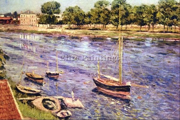 CAILLEBOTTE THE MARNE BY CAILLEBOTTE ARTIST PAINTING REPRODUCTION HANDMADE OIL
