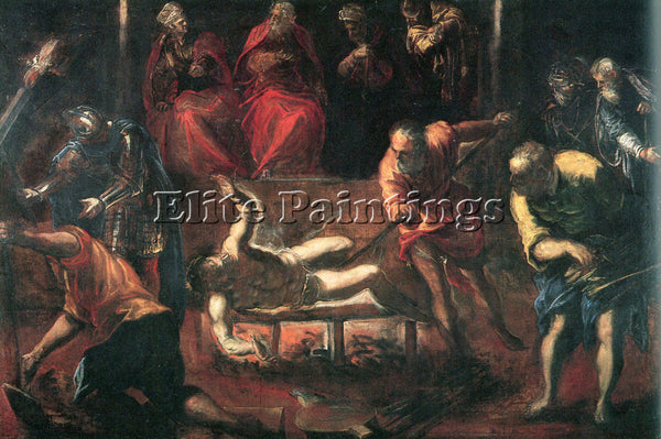TINTORETTO THE MARTYRDOM OF ST LAZARUS ARTIST PAINTING REPRODUCTION HANDMADE OIL