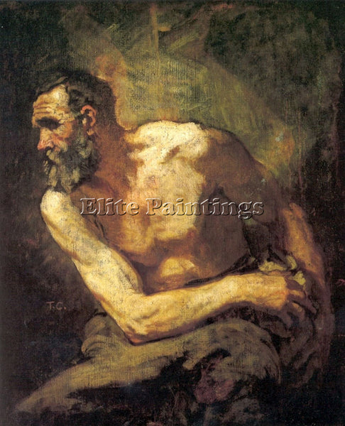 THOMAS COUTURE THE MISER STUDY FOR TIMON OF ATHENS ARTIST PAINTING REPRODUCTION