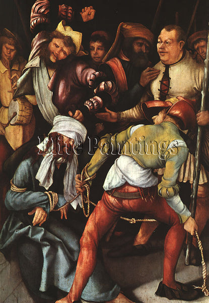FAMOUS PAINTINGS THE MOCKING OF CHRIST GRUNEWALD ARTIST PAINTING HANDMADE CANVAS