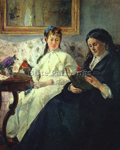 BERTHE MORISOT THE MOTHER AND SISTER OF THE ARTIST THE LECTURE PAINTING HANDMADE