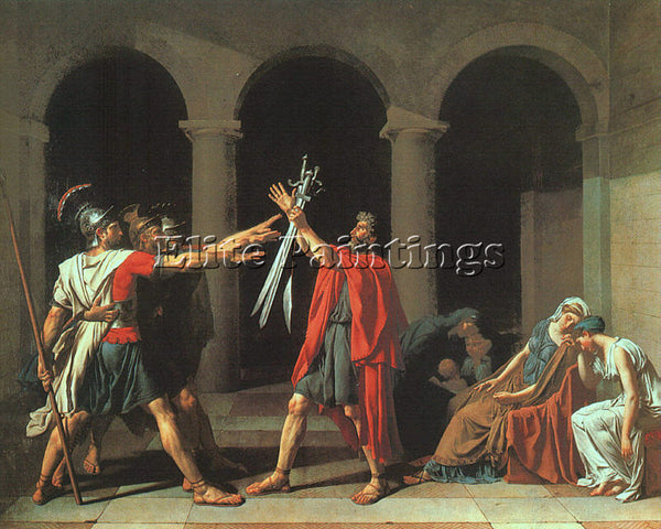 JACQUES-LOUIS DAVID THE OATH OF THE HORATII CGF ARTIST PAINTING REPRODUCTION OIL