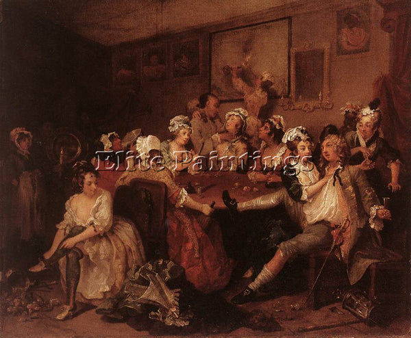 WILLIAM HOGARTH THE ORGY ARTIST PAINTING REPRODUCTION HANDMADE CANVAS REPRO WALL