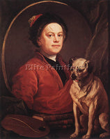 WILLIAM HOGARTH THE PAINTER AND HIS PUG ARTIST PAINTING REPRODUCTION HANDMADE