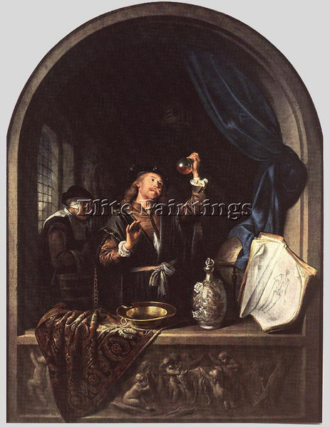 GERRIT DOU THE PHYSICIAN ARTIST PAINTING REPRODUCTION HANDMADE CANVAS REPRO WALL