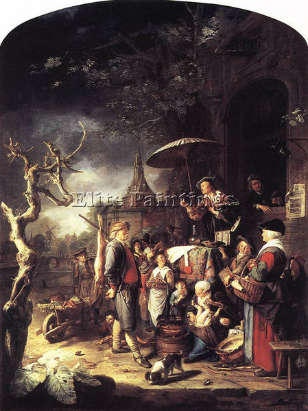 GERRIT DOU THE QUACK ARTIST PAINTING REPRODUCTION HANDMADE OIL CANVAS REPRO WALL