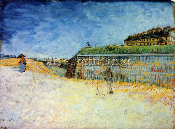 VAN GOGH THE RAMPARTS OF PARIS2 ARTIST PAINTING REPRODUCTION HANDMADE OIL CANVAS