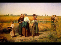 JULES BRETON THE REAPERS ARTIST PAINTING REPRODUCTION HANDMADE CANVAS REPRO WALL