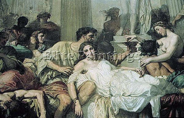 THOMAS COUTURE THE ROMANS OF THE DECADENCE DETAIL2 ARTIST PAINTING REPRODUCTION